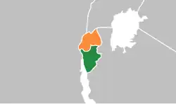 Map indicating locations of Burundi and Rwanda