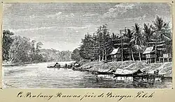 Image 55A Sumatran village showing several traditional houses (Malagasy levu). The vahoaka ntaolo villages of Madagascar were probably similar in the first millennium AD. This model is still currently present on every coast and in the remote inland areas and forests. (from History of Madagascar)