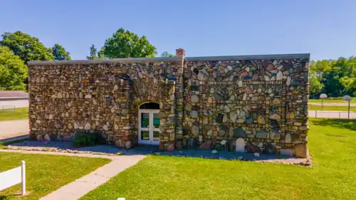 Front of the art work on Leonidas Stone School