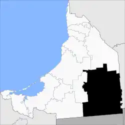 Location of Calakmul in Campeche.