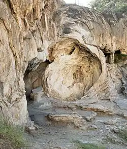 Calcium Carbonate Travertine deposits at Soda Dam Hot Spring