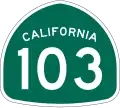 State Route 103 marker