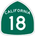 State Route 18 marker