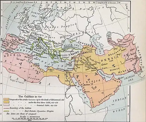 Image 41The early Muslim conquests, 622–750 (from History of Asia)