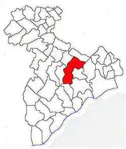 Location in Giurgiu County