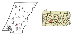 Location of Summerhill in Cambria County, Pennsylvania