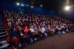 a packed cinema auditorium at the Cambridge film festival
