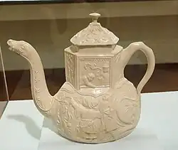 "Camel" stoneware teapot, Staffordshire, c. 1750