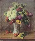 Camille Bouvagne, 1896, Bouquet de fleurs, oil on canvas, 65 x 77.5 (including frame), private collection, France