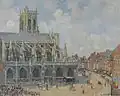 Camille Pissarro: L’Église Saint-Jacques à Dieppe, soleil, matin, 1901