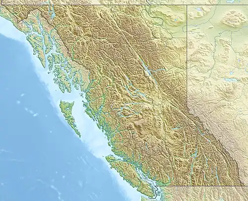 Map showing the location of Maxhamish Lake Provincial Park and Protected Area
