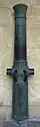 Canon de 12 La Hitte, Modele 1859, cast in 1869 at Bourges, bronze. Caliber: 121 mm (4.8 in), rifled. Length: 229 cm (90 in). Weight: 878 kg (1,936 lb). Ammunition: shells.