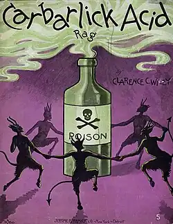 cover art from Car-Balick-Acid sheet music, 1905 edition