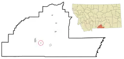 Location of Bearcreek, Montana