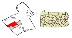 Location in Carbon County, Pennsylvania