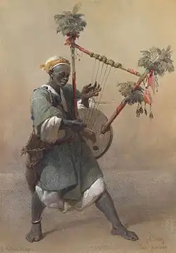A Nubian harper (1858)