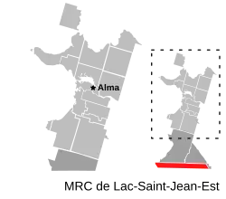 Location of Lac-Moncouche