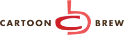 The letters "c" and "b" overlapping, surrounded by the words "Cartoon Brew" on the left and right