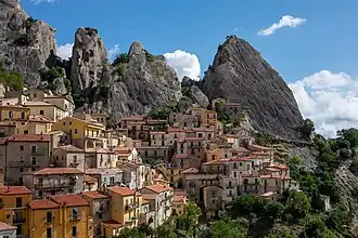 Landscape at Castelmezzano, Italy