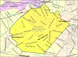 Census Bureau map of East Greenwich Township, New Jersey