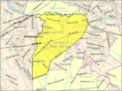 Census Bureau map of Hainesport Township, New Jersey