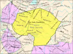 Census Bureau map of Hanover Township, New Jersey
