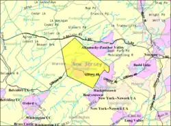 Census Bureau map of Independence Township, New Jersey