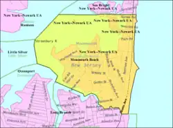Census Bureau map of Monmouth Beach, New Jersey