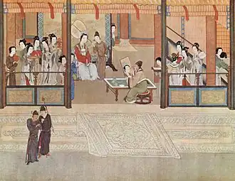 Image 54Spring Morning in the Han Palace, by Ming-era artist Qiu Ying (1494–1552 AD) (from History of painting)