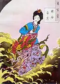 Tsukioka Yoshitoshi Ukiyo-e A Hundred Poses of the Moon Chang'e flees to the Moon