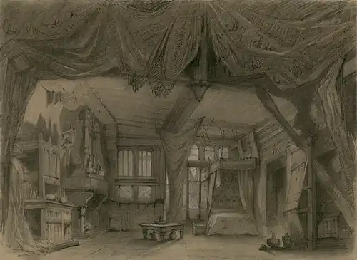 Image 131Set design for Act 3 of La Esmeralda, by Charles-Antoine Cambon (restored by Adam Cuerden) (from Wikipedia:Featured pictures/Culture, entertainment, and lifestyle/Theatre)