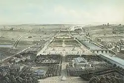 A view of Champs-Élysées in the 1860s, looking from the Rond-Point toward the Place de la Concorde.