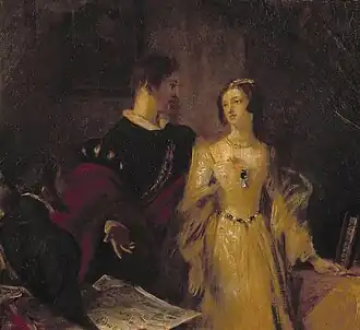 Lady Jane Grey Prevailed on to Accept the Crown, 1827
