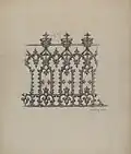 Charlotte Angus, Cast Iron Fence, graphite, c. 1937, NGA