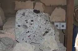 Impactite, a construction stone of the baths