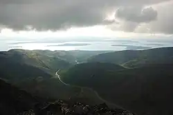 View on lake Imandra from the Khibiny Mountains