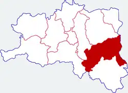 Location in Hanzhong
