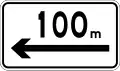 ___ metres ahead (left)