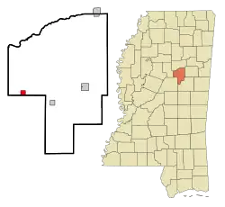 Location of French Camp, Mississippi
