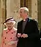 Christopher Lewis, then Dean of Christ Church, with Queen Elizabeth II