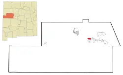 Location of Acomita Lake, New Mexico