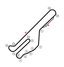 Layout of Riverside International Raceway