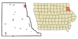 Location of Marquette, Iowa