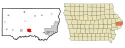 Location of DeWitt, Iowa
