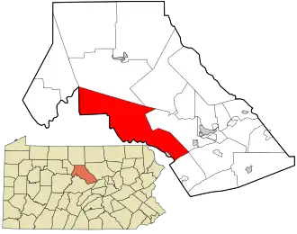Location in Clinton County and the state of Pennsylvania.