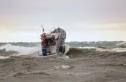 Coast Guard Station Grand Haven trains in heavy weather