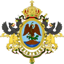 Coat of arms as Emperor Maximilian I of Mexico