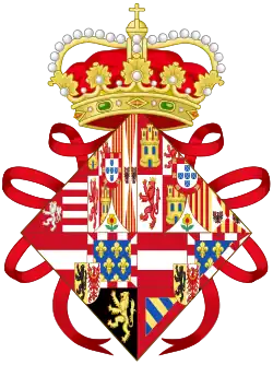The arms of Isabella Clara Eugenia of Spain