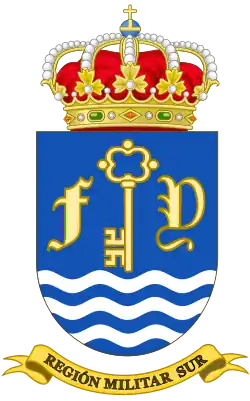 Coat of Arms of the former 2nd Military Region, "Sur" (1984–1997)