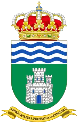 Coat of Arms of the former 5th Military Region, "Pirenaica Occidental" (1984–1997)